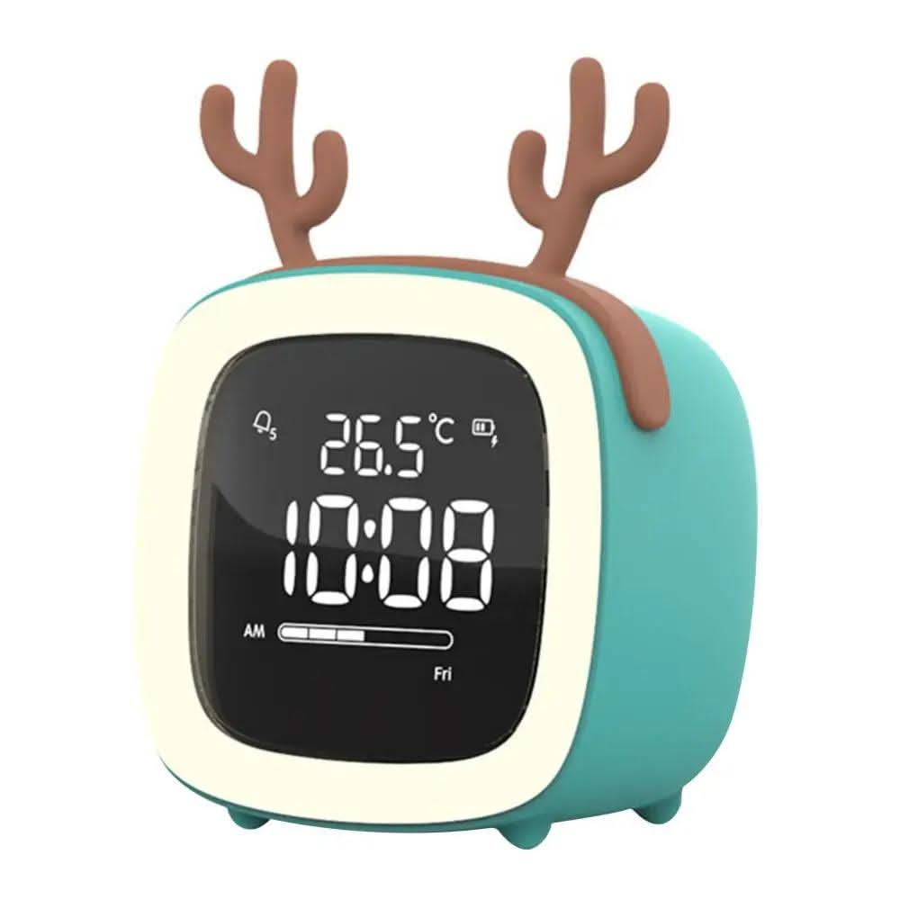 Children's Alarm Clock with Night Light and Cute Animal Design