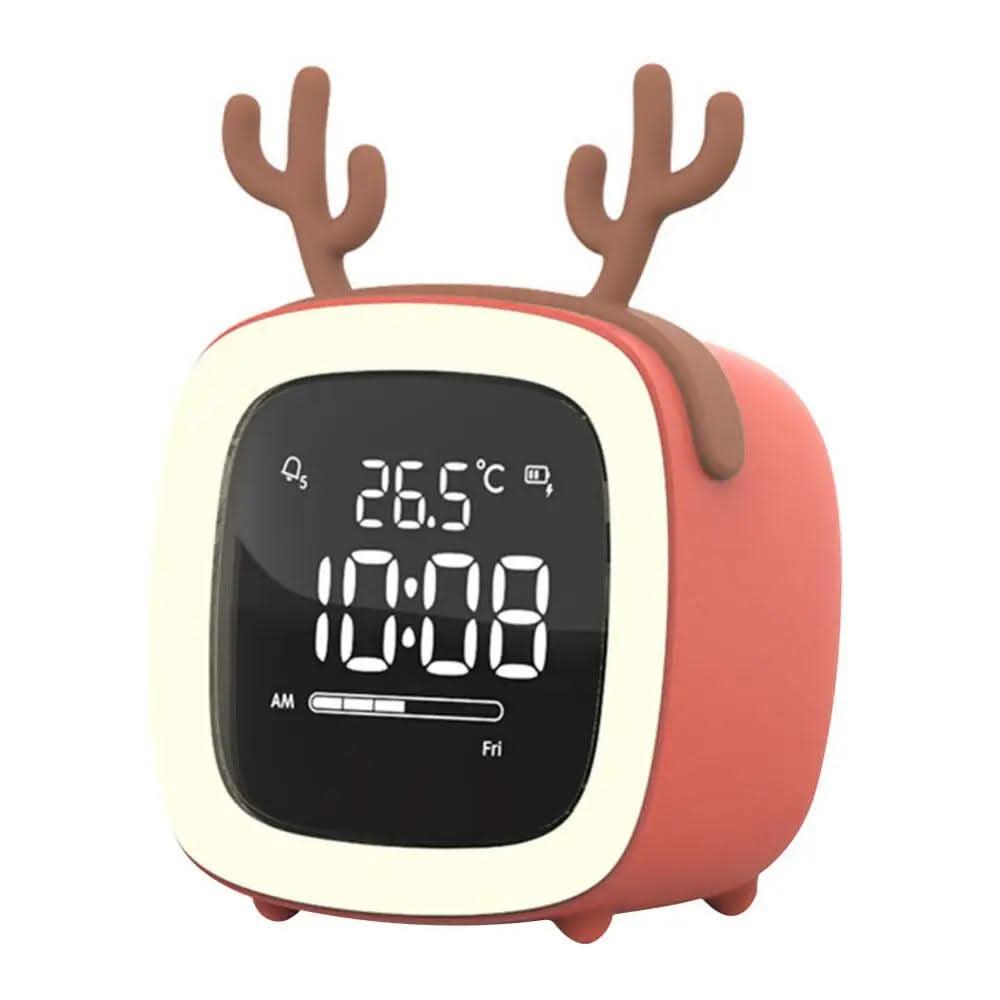 Children's Alarm Clock with Night Light and Cute Animal Design