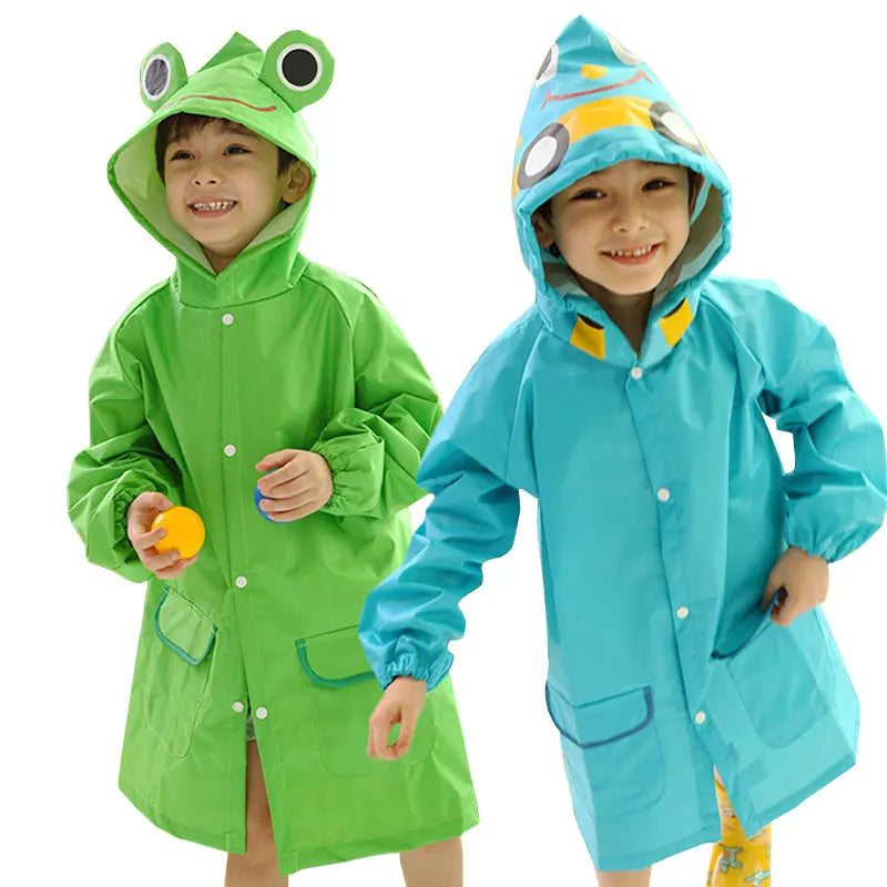 Children's Raincoat With Animal Hood