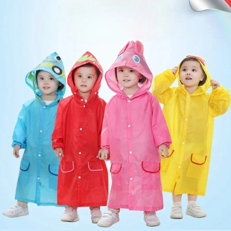 Children's Raincoat With Animal Hood