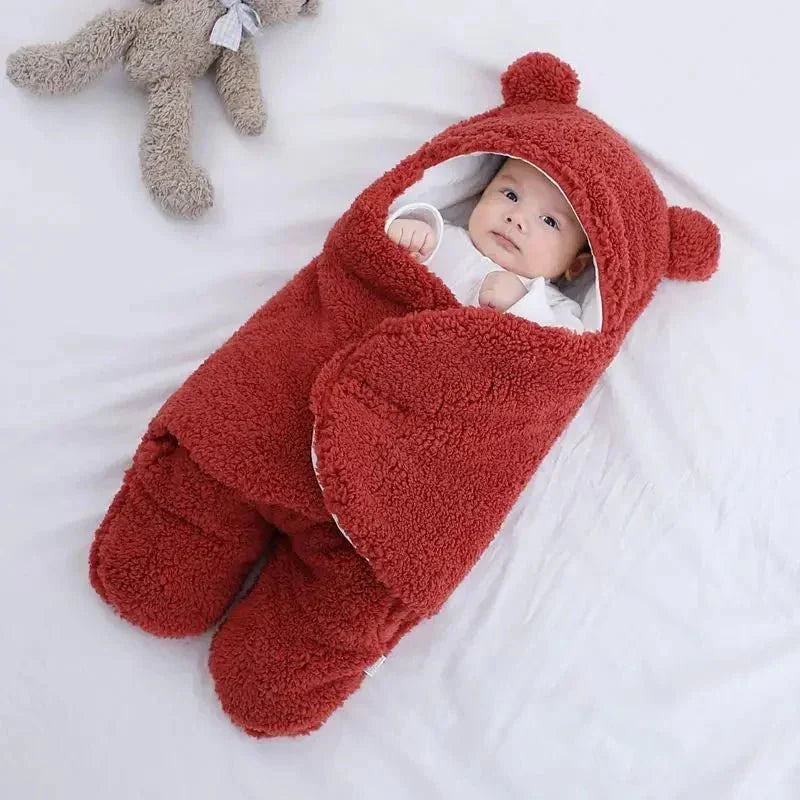 Children's Sleeping Bag – Winter Teddy Bear Fleece Blanket