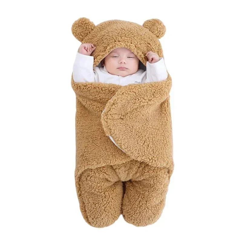 Children's Sleeping Bag – Winter Teddy Bear Fleece Blanket