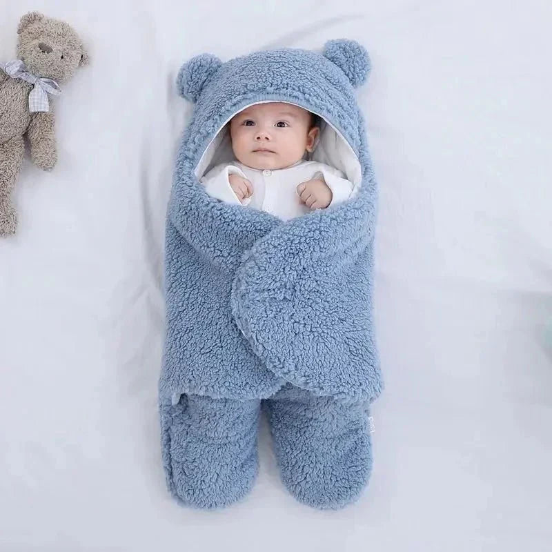 Children's Sleeping Bag – Winter Teddy Bear Fleece Blanket