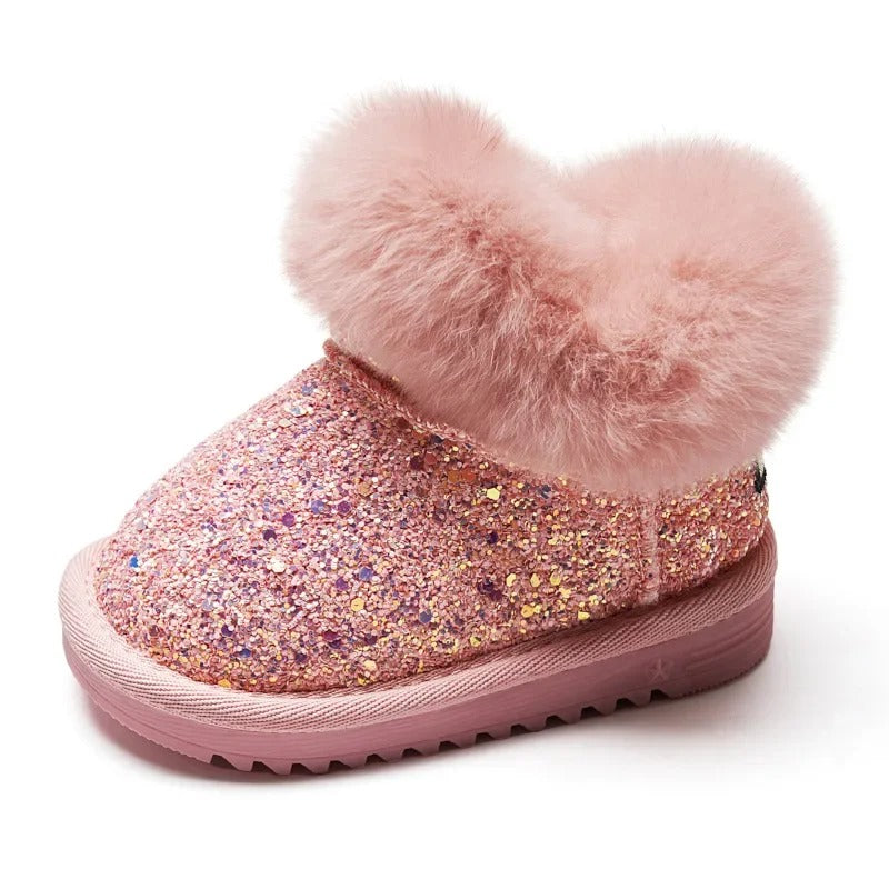 Children's Warm Plush Snow Boots with Soft Sole