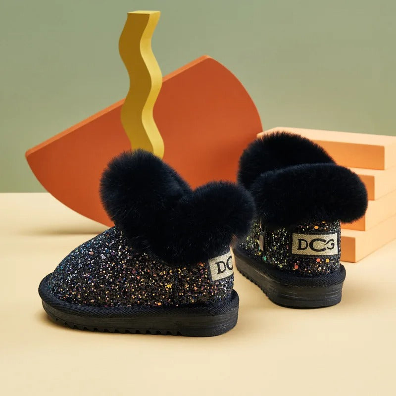 Children's Warm Plush Snow Boots with Soft Sole