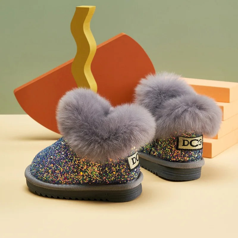 Children's Warm Plush Snow Boots with Soft Sole