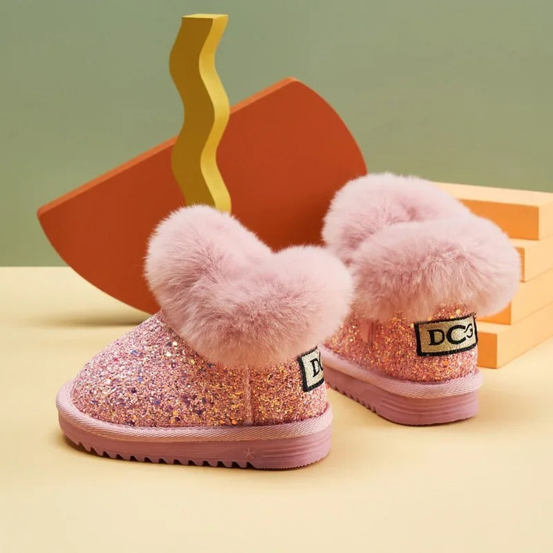 Children's Warm Plush Snow Boots with Soft Sole