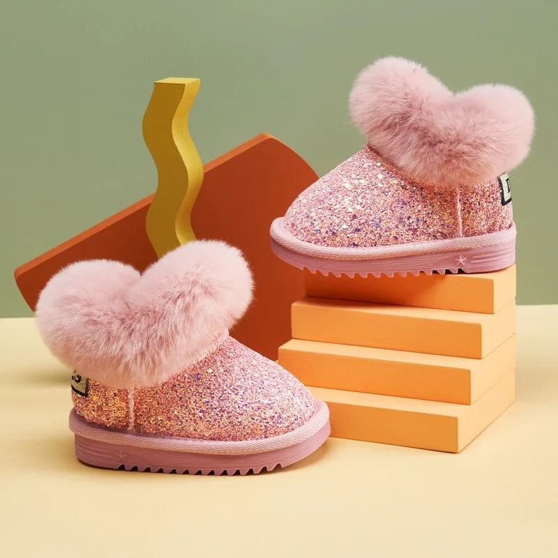 Children's Warm Plush Snow Boots with Soft Sole