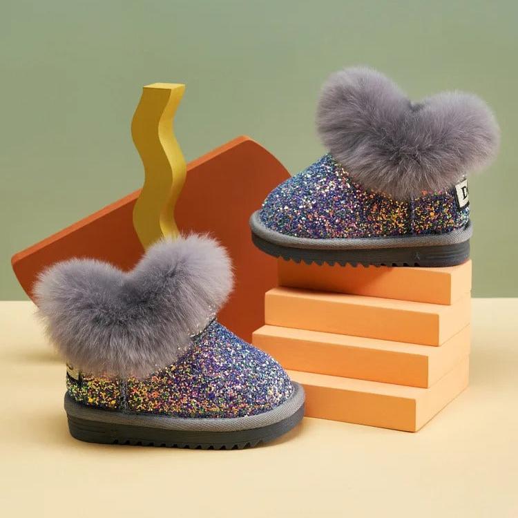 Children's Warm Plush Snow Boots with Soft Sole