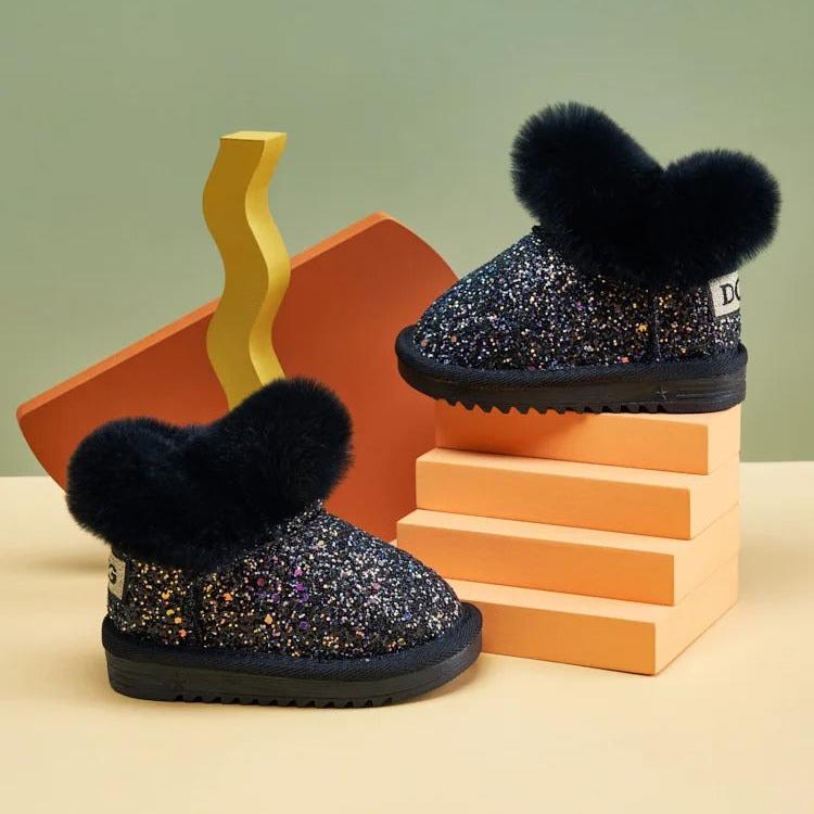 Children's Warm Plush Snow Boots with Soft Sole