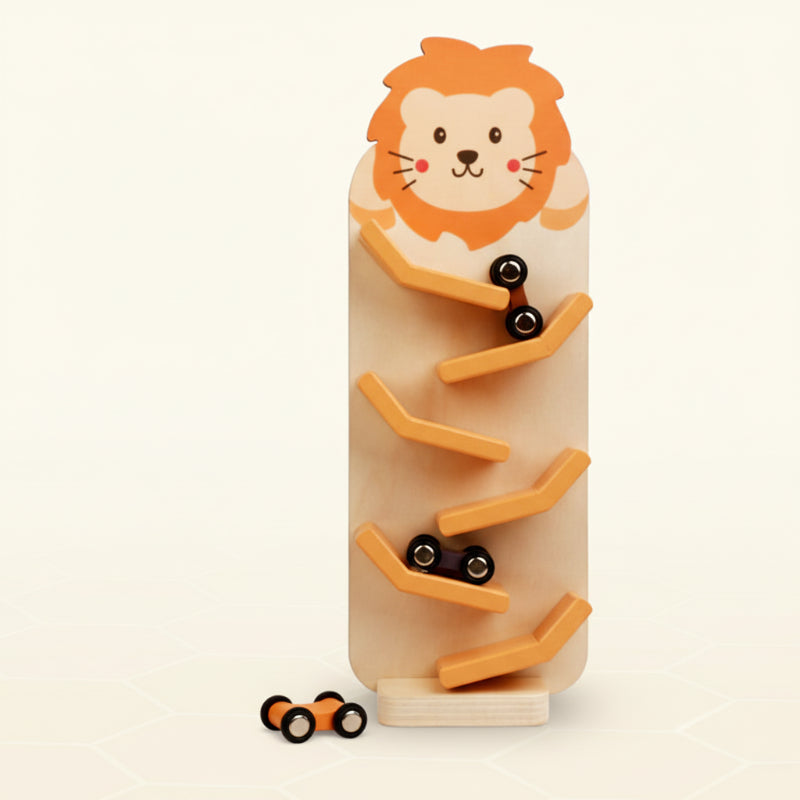 Children's Wooden Car Roller Track - Active Play Toy
