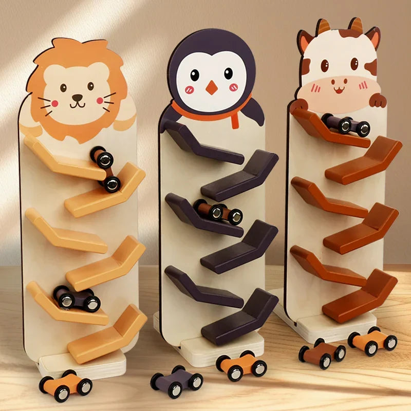 Children's Wooden Car Roller Track - Active Play Toy