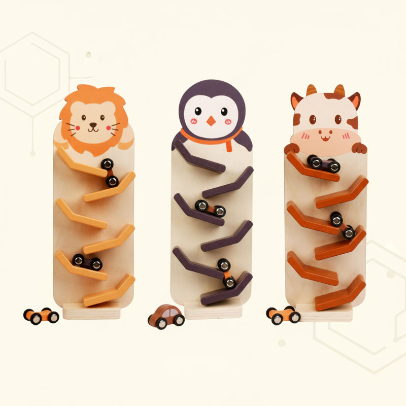 Children's Wooden Car Roller Track - Active Play Toy