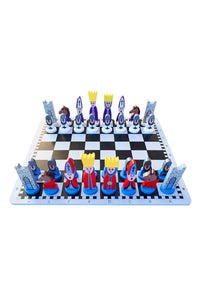 Children's Wooden Chess Set with Educational Strategy Game