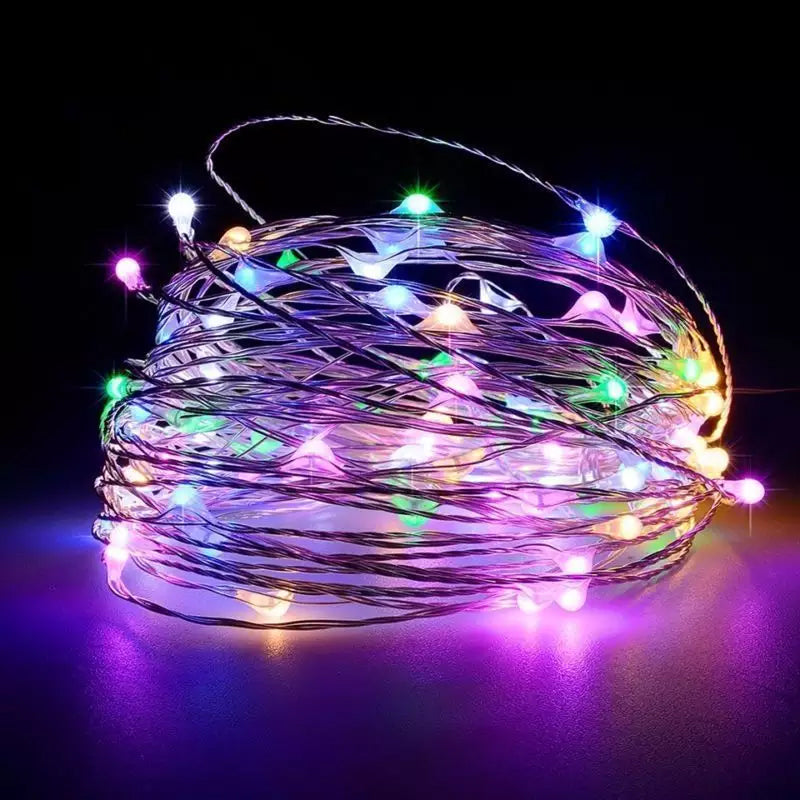 Christmas Copper Wire String Lights with USB Remote Control