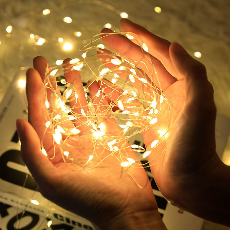 Christmas Copper Wire String Lights with USB Remote Control