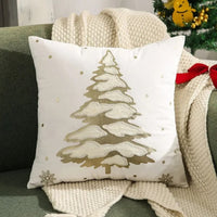 Christmas Tree Velvet Decorative Cushion Cover