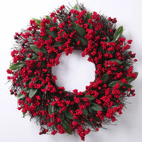 Christmas Wreath with Red Berries