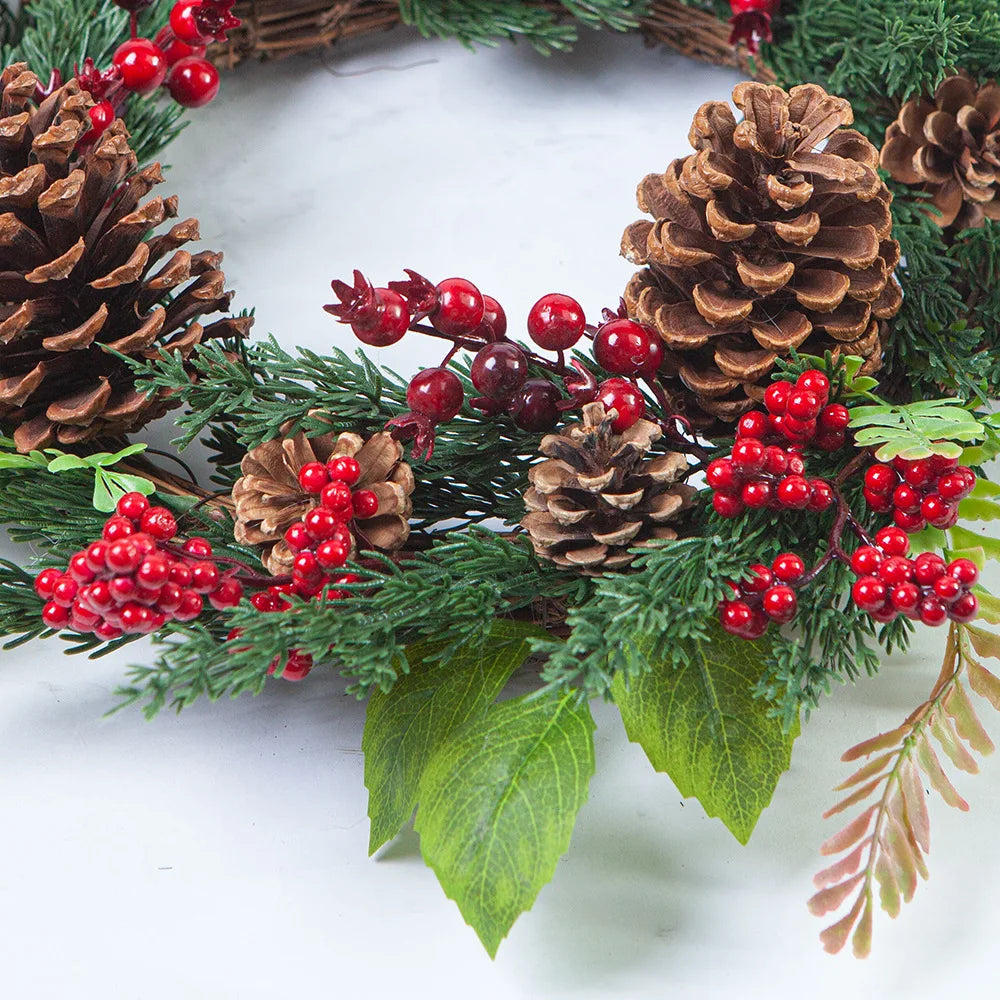 Christmas Wreath with Red Berries