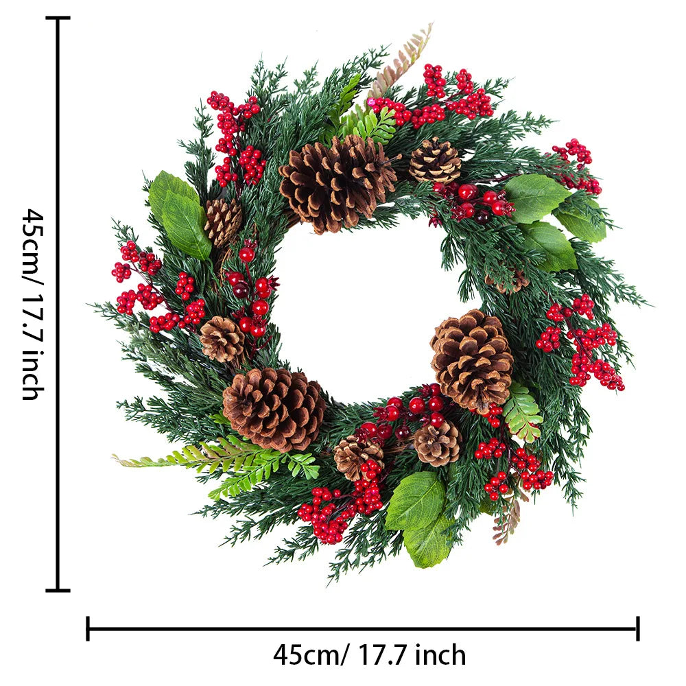 Christmas Wreath with Red Berries