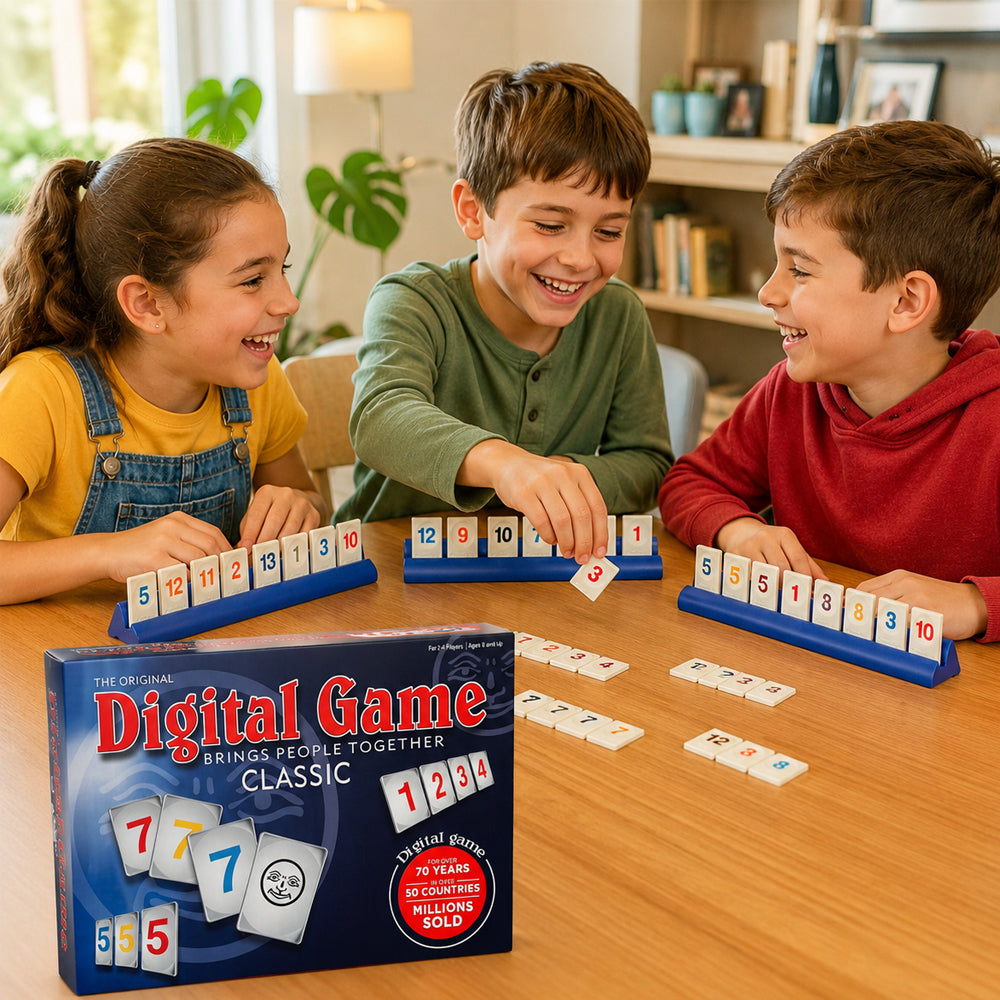 Classic Family Number Tile Game for 2-4 Players – Tactical & Strategic Board Game