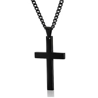 Classic Men's Necklace with Stainless Steel Cross Pendant