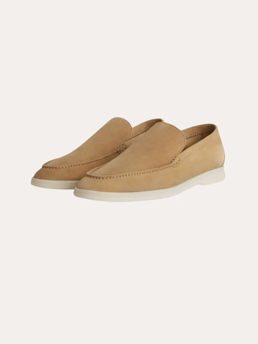 Classic Men's Suede Loafers in Khaki