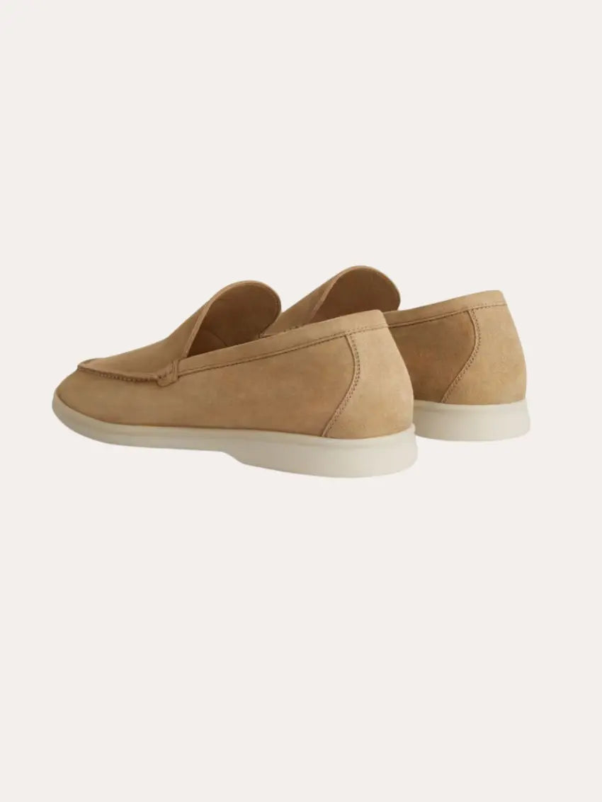 Classic Men's Suede Loafers in Khaki