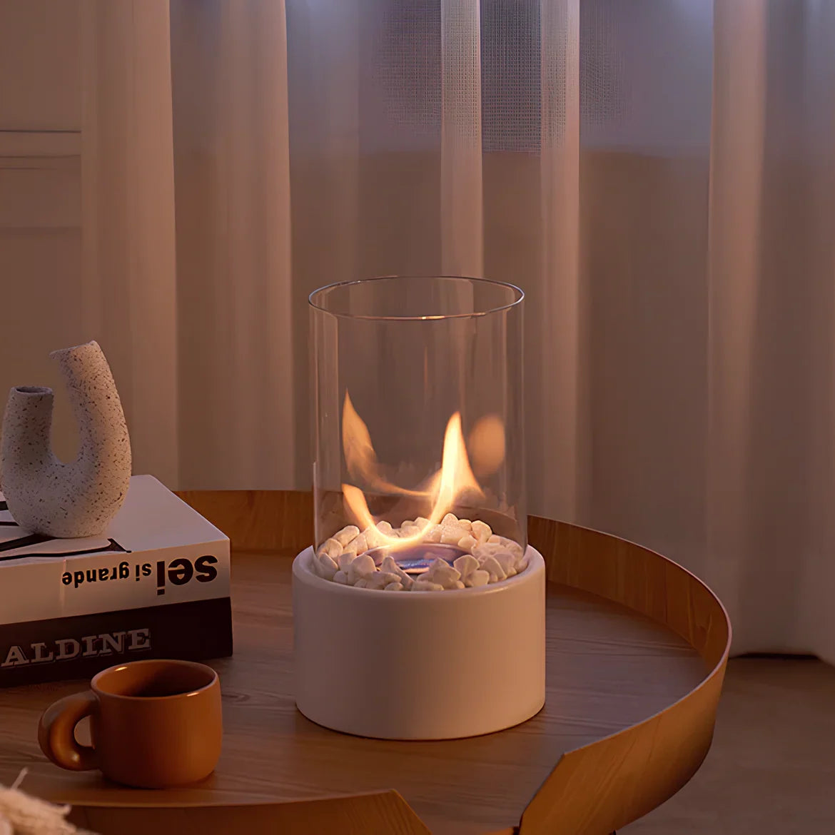 Classic Open Flame Oil Table Lamp
