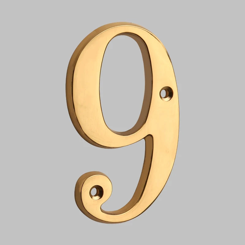 Classic Solid Brass House Numbers