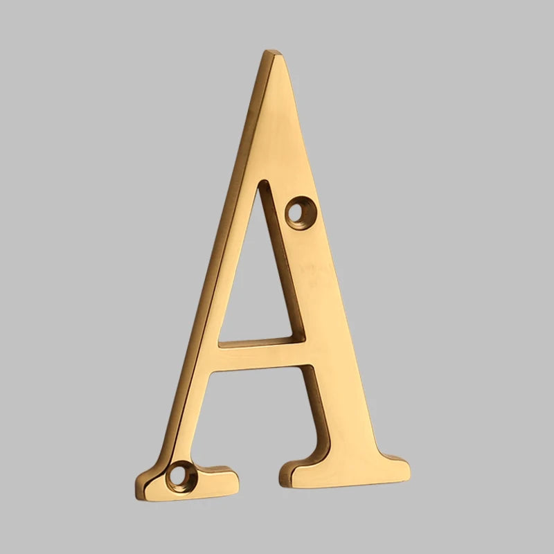 Classic Solid Brass House Numbers