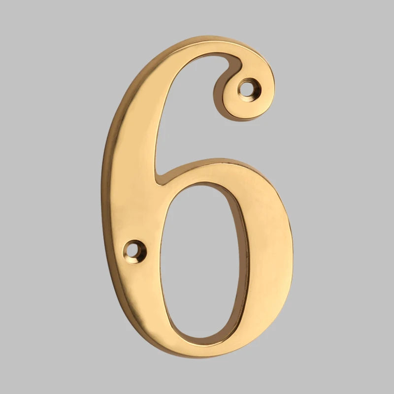 Classic Solid Brass House Numbers