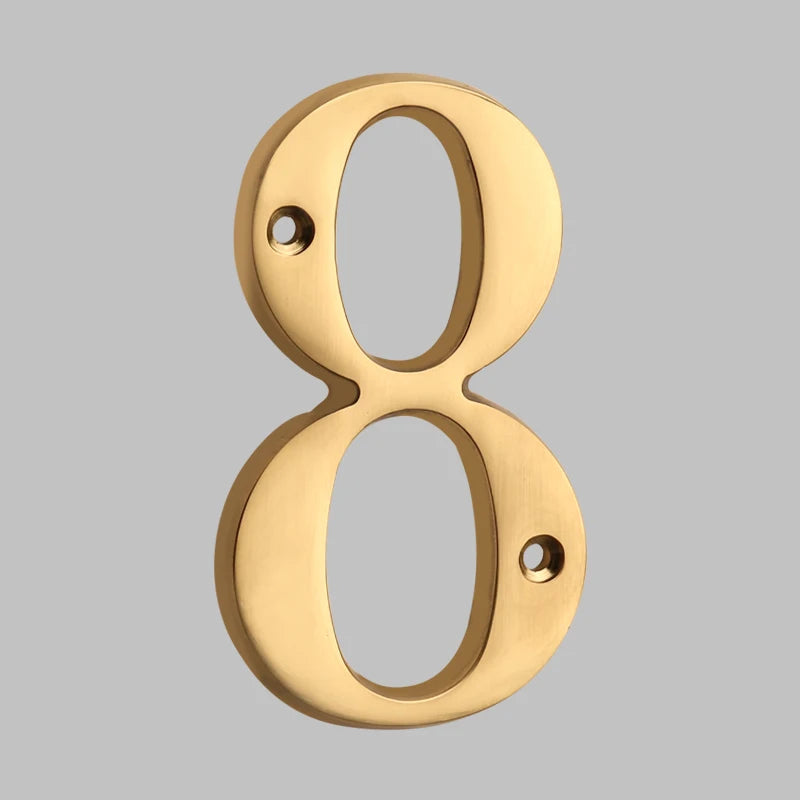 Classic Solid Brass House Numbers