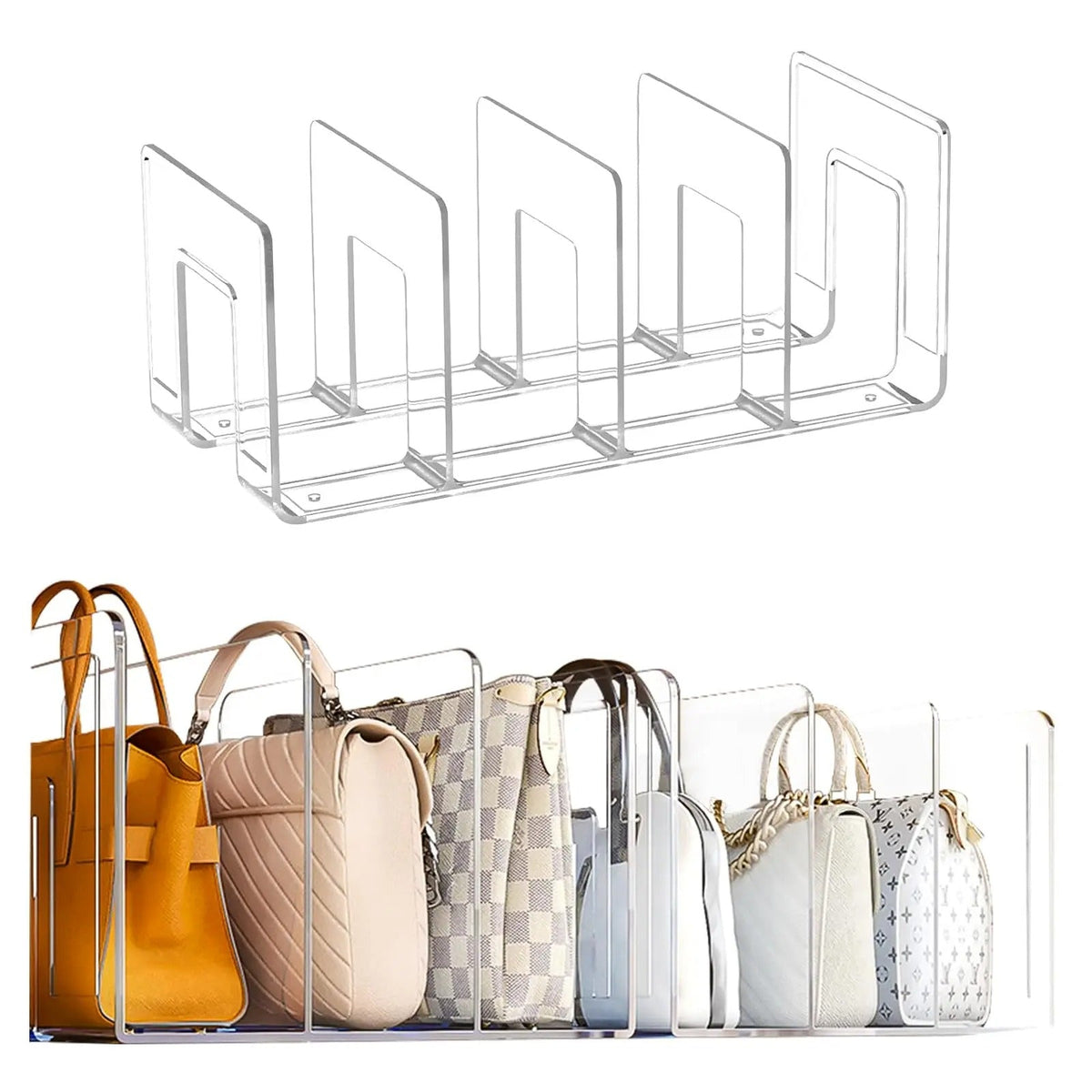 Clear Acrylic Purse Organizer Shelves for Handbags