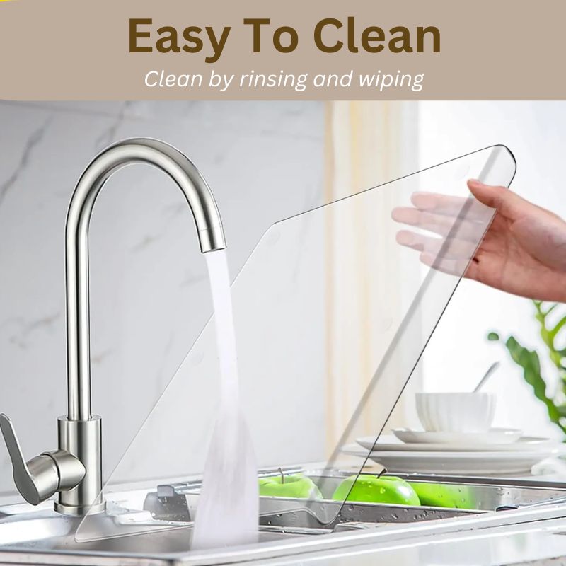 Clear Cutting Board with Counter Lip - Transparent Acrylic Kitchen Board