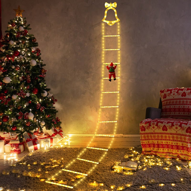 Climbing Santa Claus – Animated Christmas Light Ladder with Remote Control