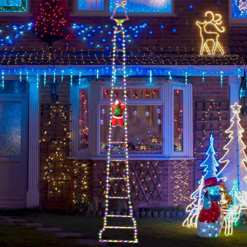 Climbing Santa Claus – Animated Christmas Light Ladder with Remote Control