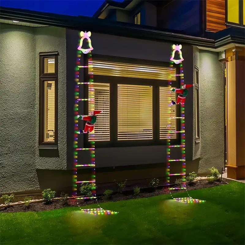 Climbing Santa Claus – Animated Christmas Light Ladder with Remote Control