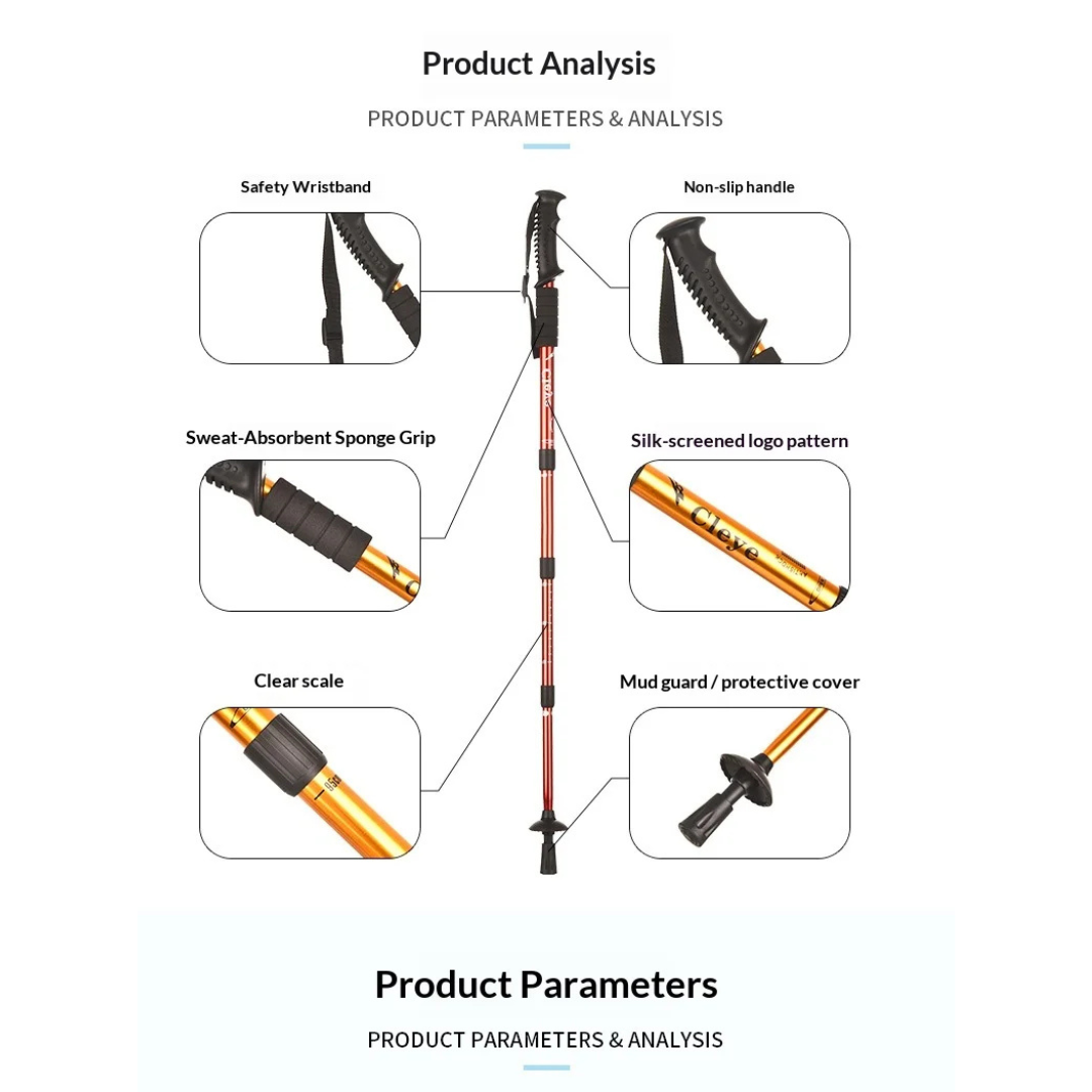 Collapsible Aluminum Trekking Pole