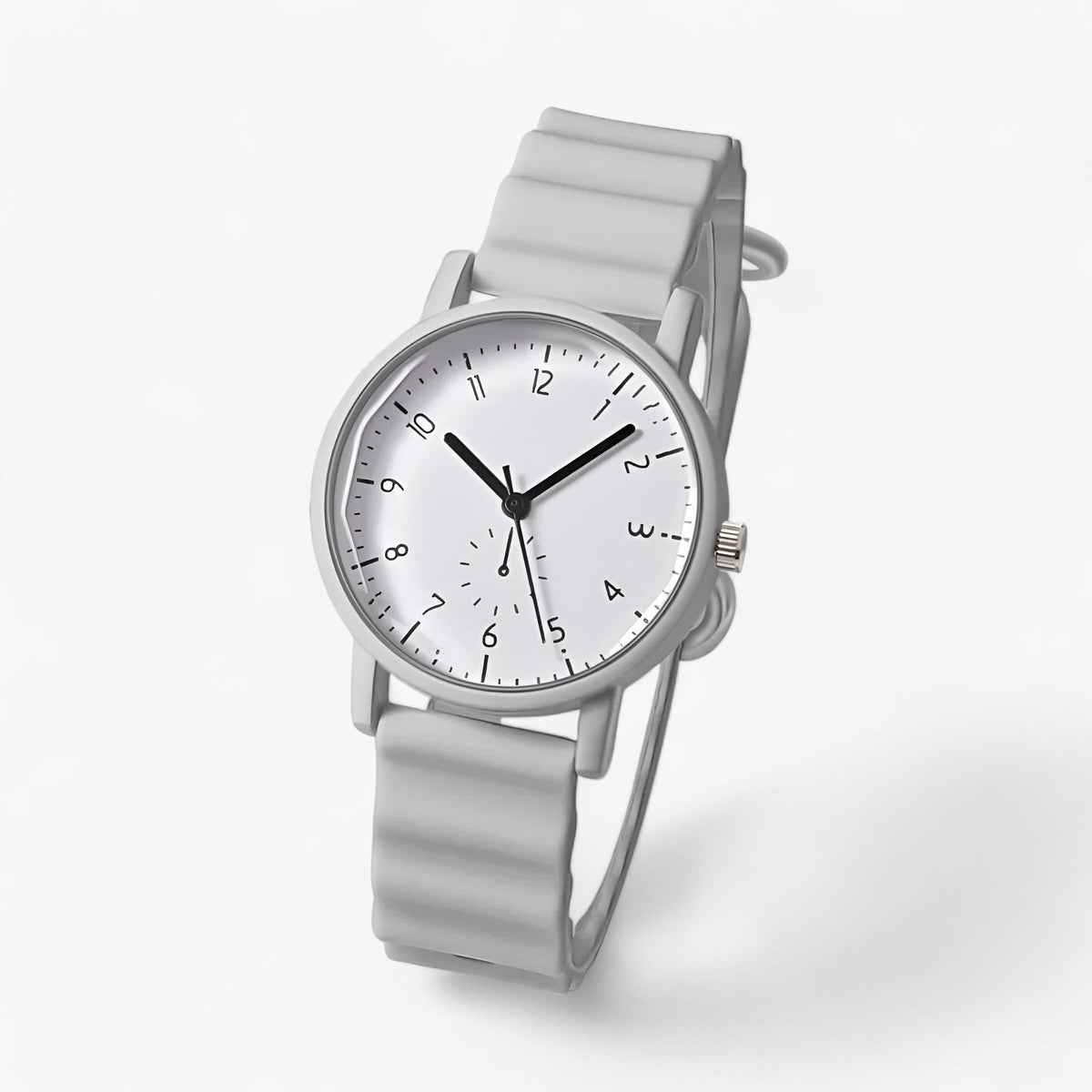 Colorful Quartz Jelly Watch with Elegant Wavy Silicone Strap