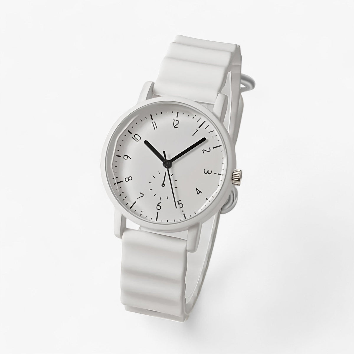 Colorful Quartz Jelly Watch with Elegant Wavy Silicone Strap