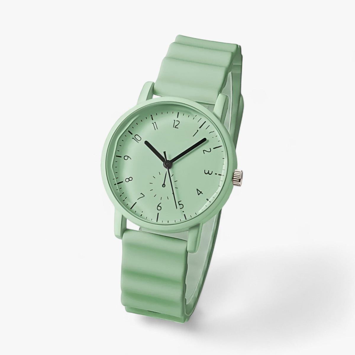 Colorful Quartz Jelly Watch with Elegant Wavy Silicone Strap