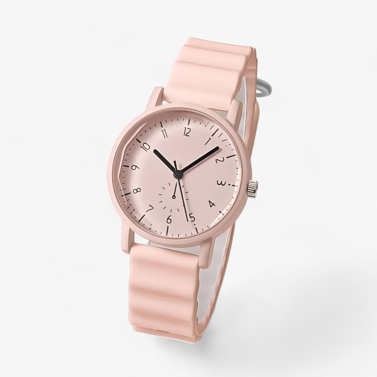 Colorful Quartz Jelly Watch with Elegant Wavy Silicone Strap