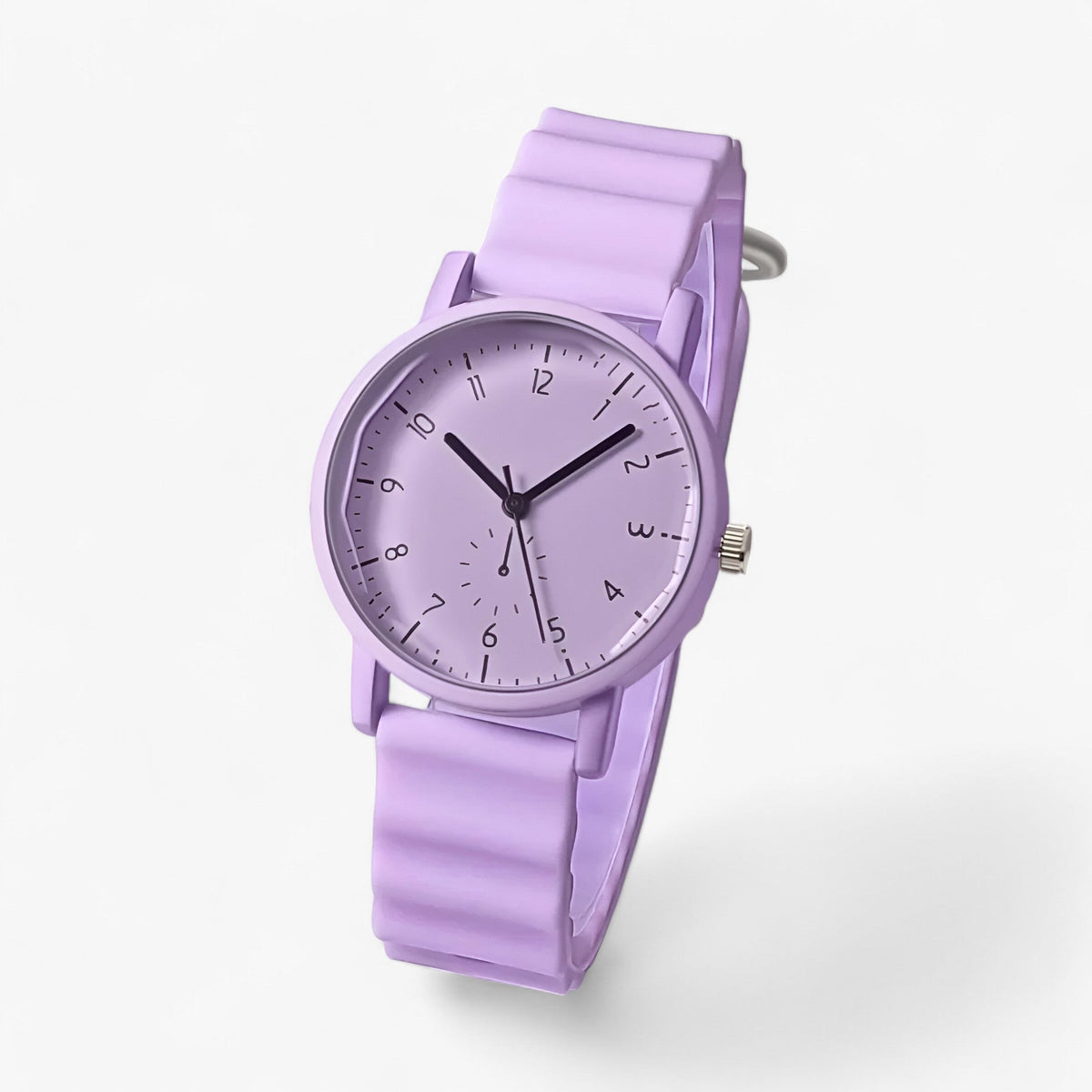Colorful Quartz Jelly Watch with Elegant Wavy Silicone Strap