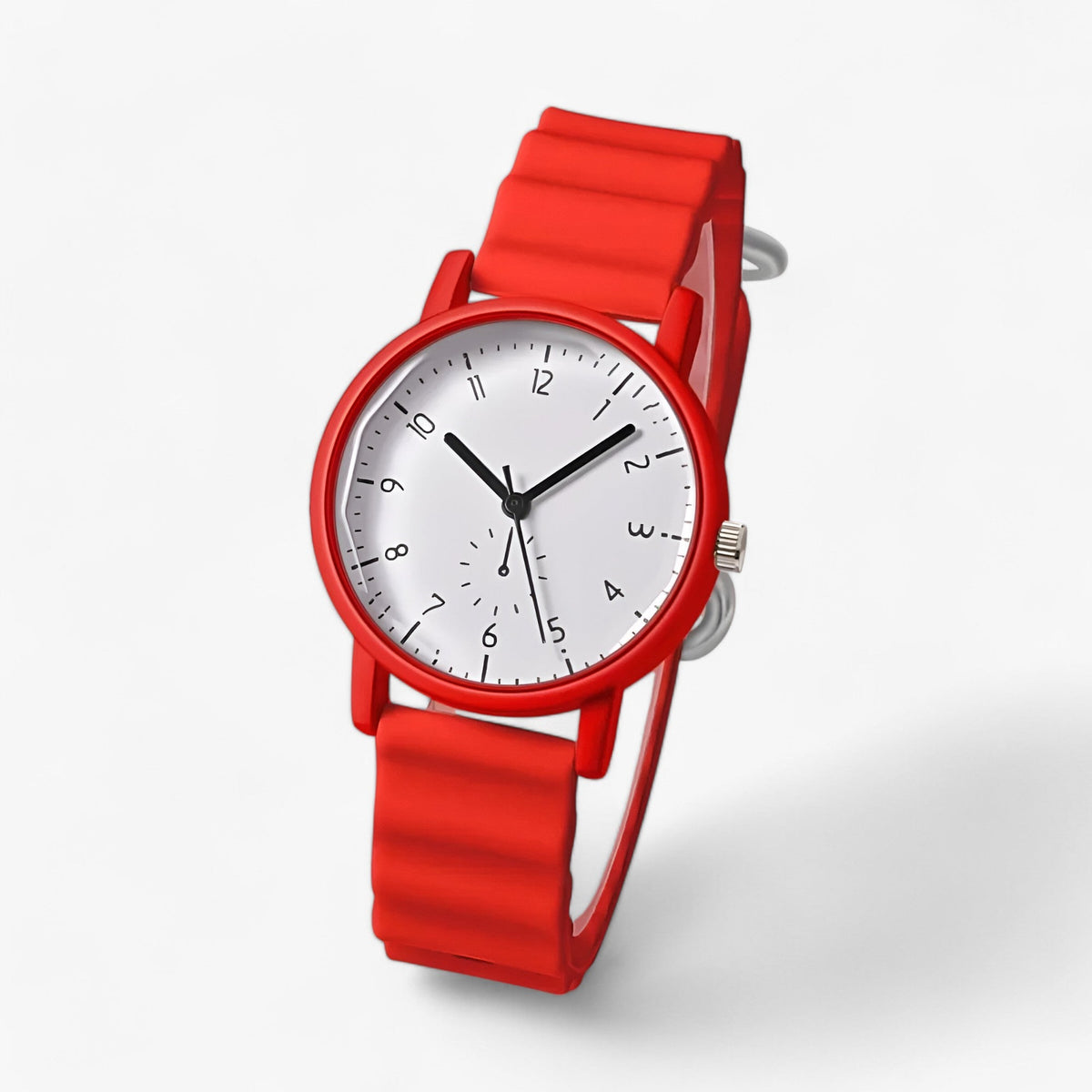 Colorful Quartz Jelly Watch with Elegant Wavy Silicone Strap