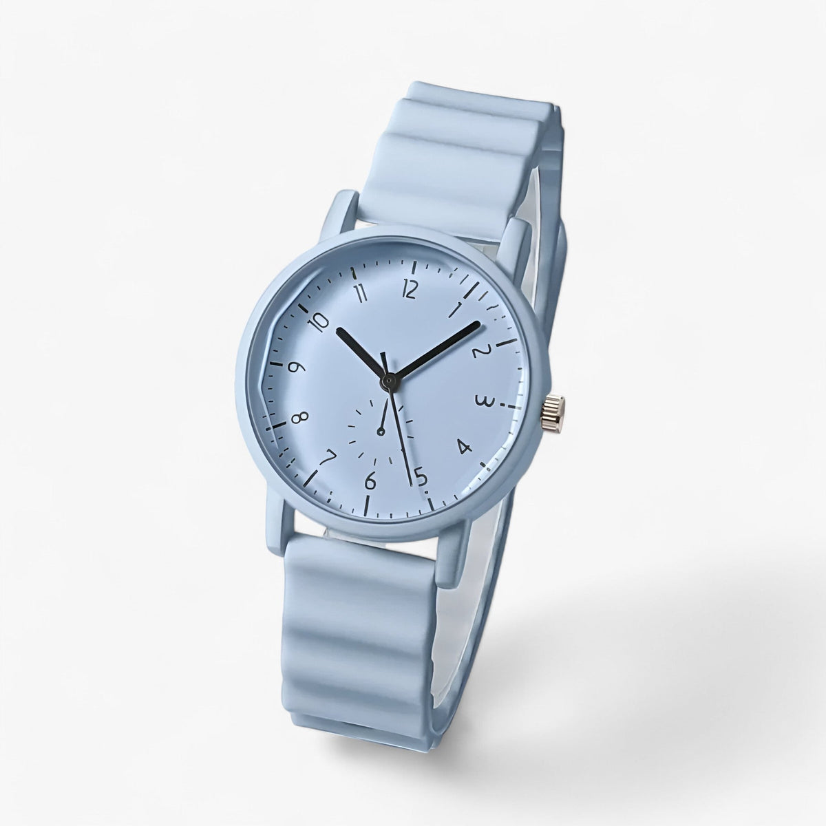 Colorful Quartz Jelly Watch with Elegant Wavy Silicone Strap