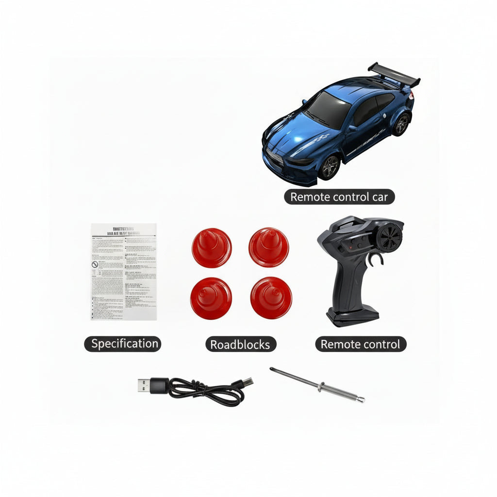 Compact 1:64 Remote Control Drift Car for Smooth Gliding