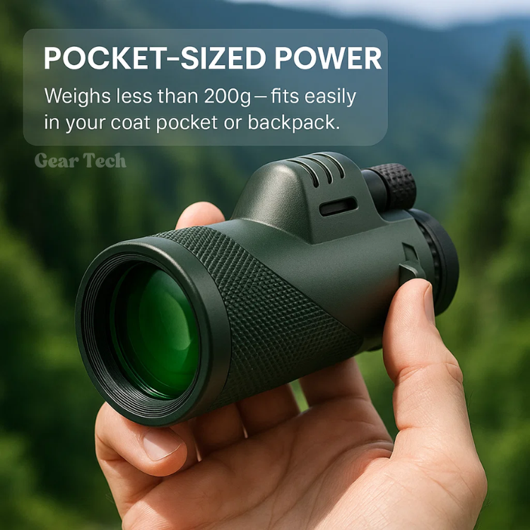 Compact 600x Ultra-Zoom Monocular Telescope with HD Lens - Lightweight Design for Hiking, Bird Watching & Sports Events