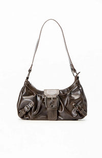 Compact and Shapely Women's Leather Shoulder Bag