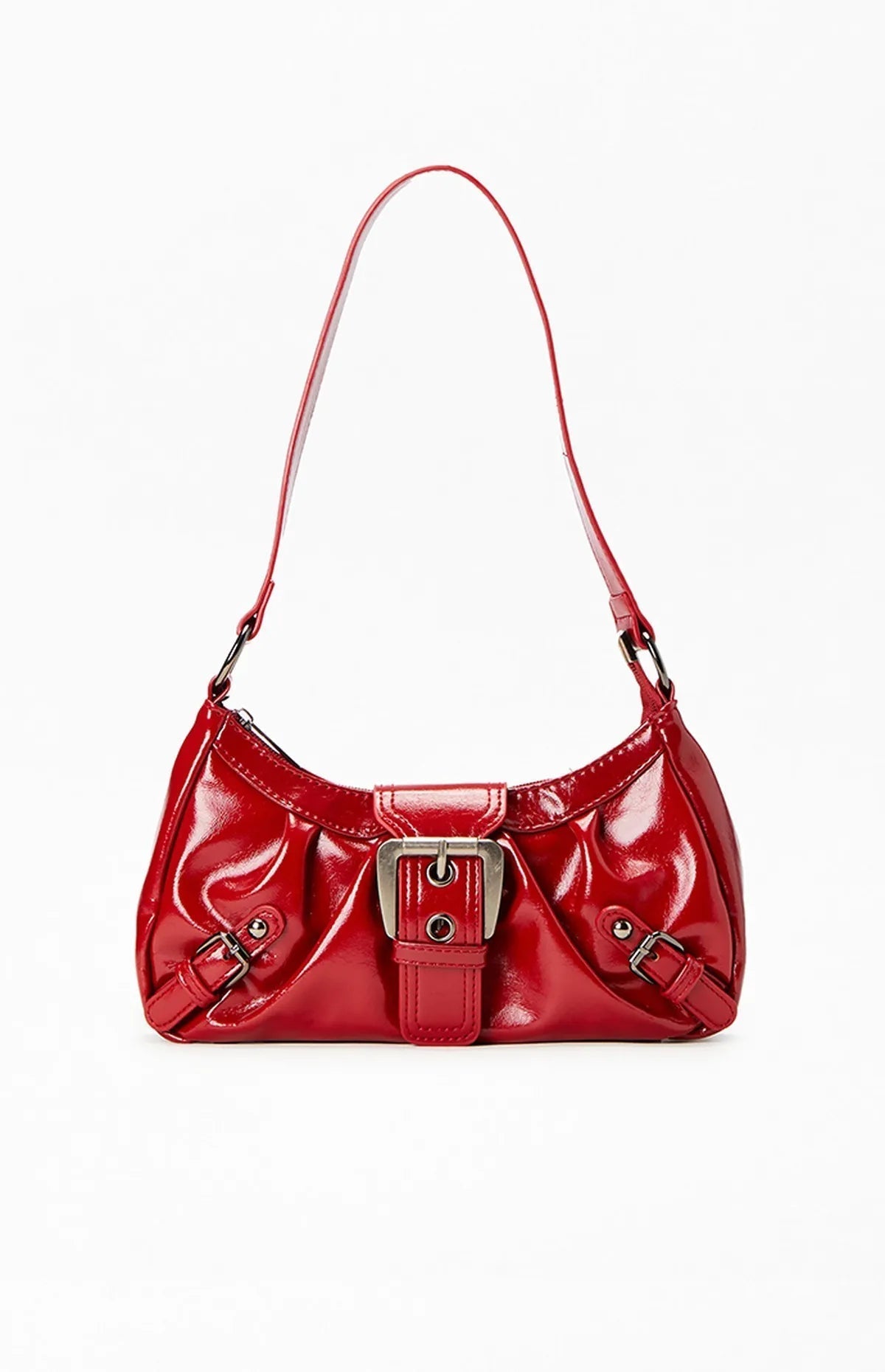 Compact and Shapely Women's Leather Shoulder Bag